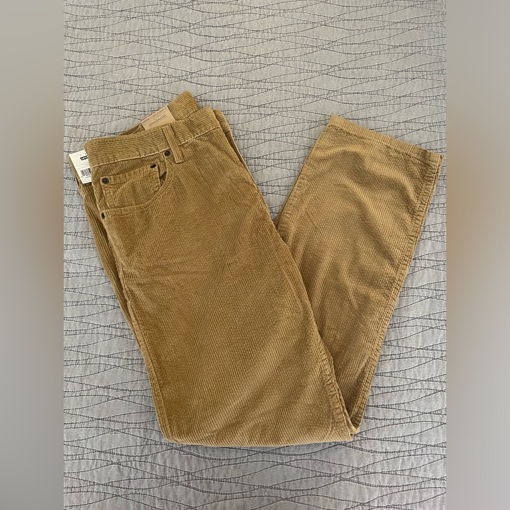 NWT Levi’s Tan Corduroy Pants Size 33X30